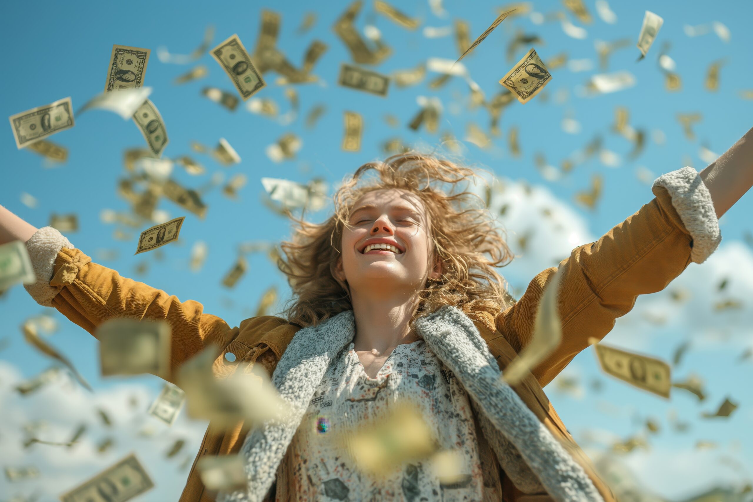 radość z finansowego sukcesu